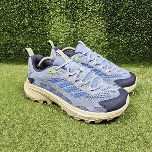 Merrell Moab Speed 2 Light Blue Athletic Outdoor Hiking Sneakers Womens Size 7.5